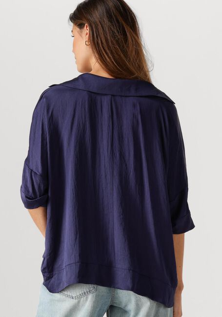 SUMMUM Haut TOP SHORT SLEEVES SILKY TOUCH Bleu foncé - large
