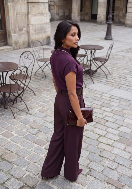 Paarse CAROLINE BISS Pantalon 4551 - large