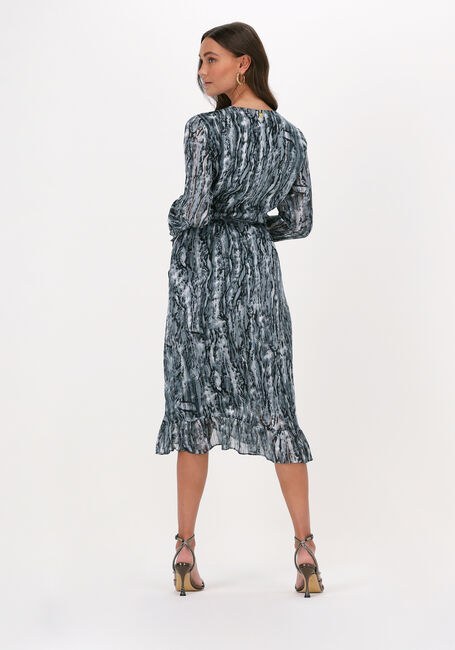 Blauwe FREEBIRD Mini jurk CELESTE LS DRESS - large