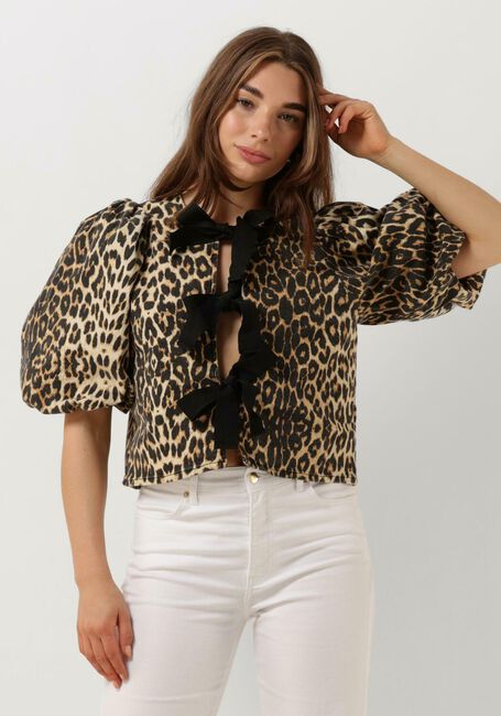 CO'COUTURE Haut LEOCC BOW BLOUSE en beige - large