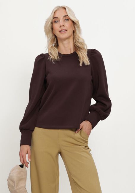 OBJECT Pull OBJANDREA RE L/S O-NECK en marron - large