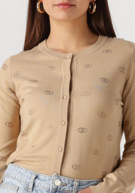 LIU JO Gilet ECS MAGLIA APERTA M/L en beige - large