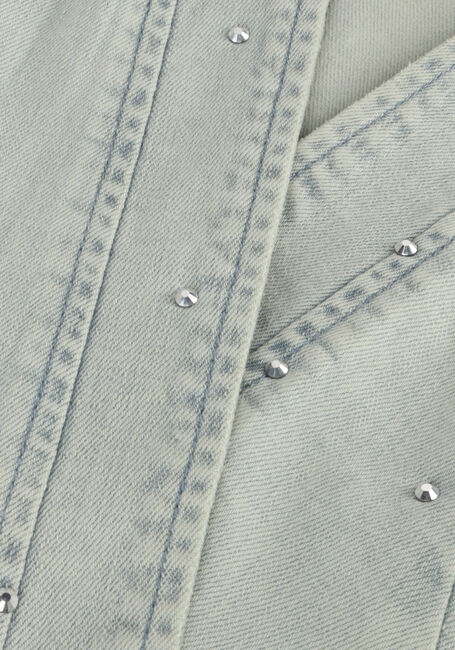 Lichtblauwe INDIAN BLUE JEANS Gilet DENIM GILET FANCY - large