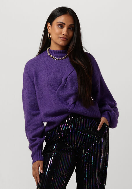 Paarse Y.A.S. Trui YASLEXU LS KNIT PULLOVER - large