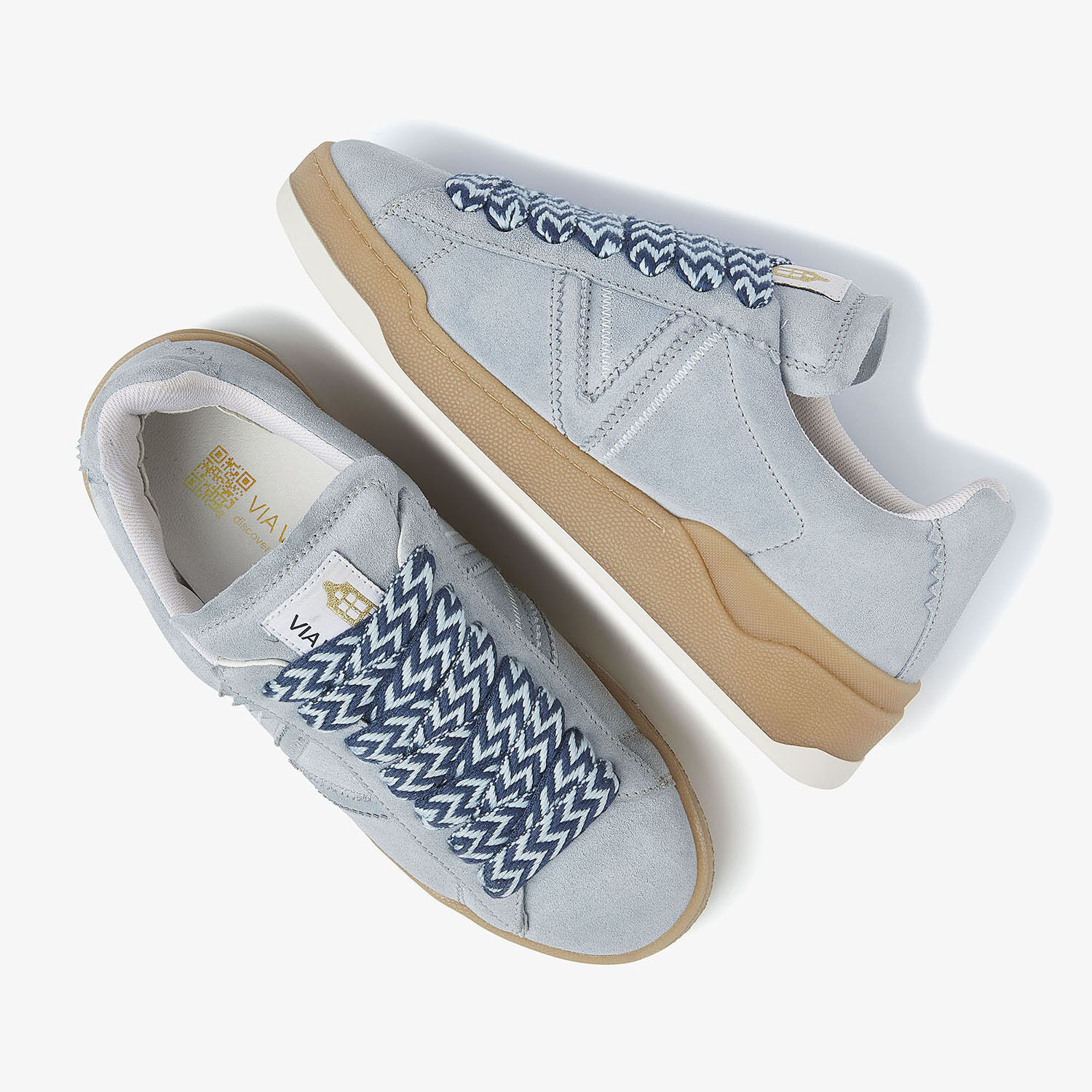 Lichtblauwe VIA VAI Sneakers SAM KYLI - medium