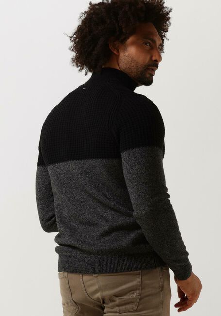 Zwarte VANGUARD Trui HALF ZIP COLLAR COTTON GRINDLE - large