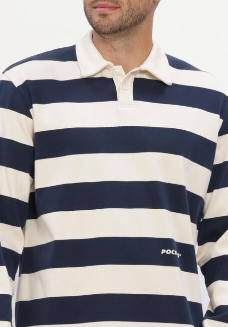 POCKIES Polo STRIPED LS POLO Bleu fonc&eacute; - large