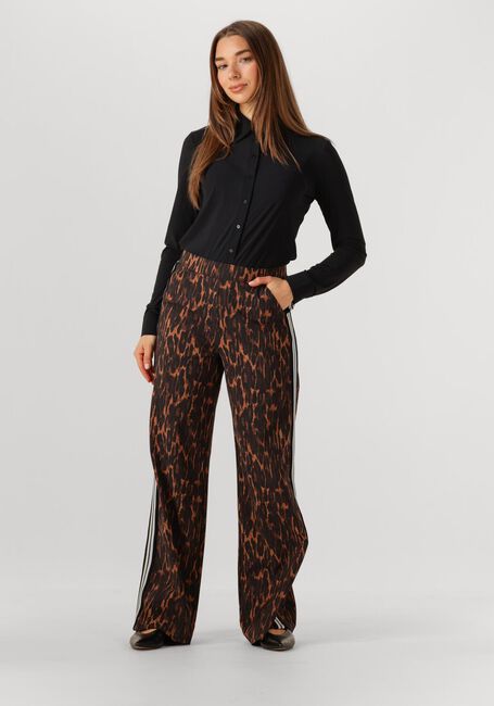 Bruine STUDIO ANNELOES Wijde broek TRAINER ANIMAL TAPE TROUSERS - large