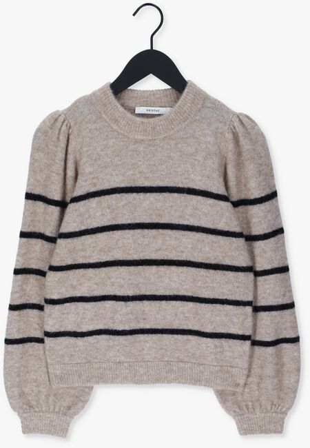 GESTUZ Pull ALPHA GZ STRIPED PULLOVER Sable - large