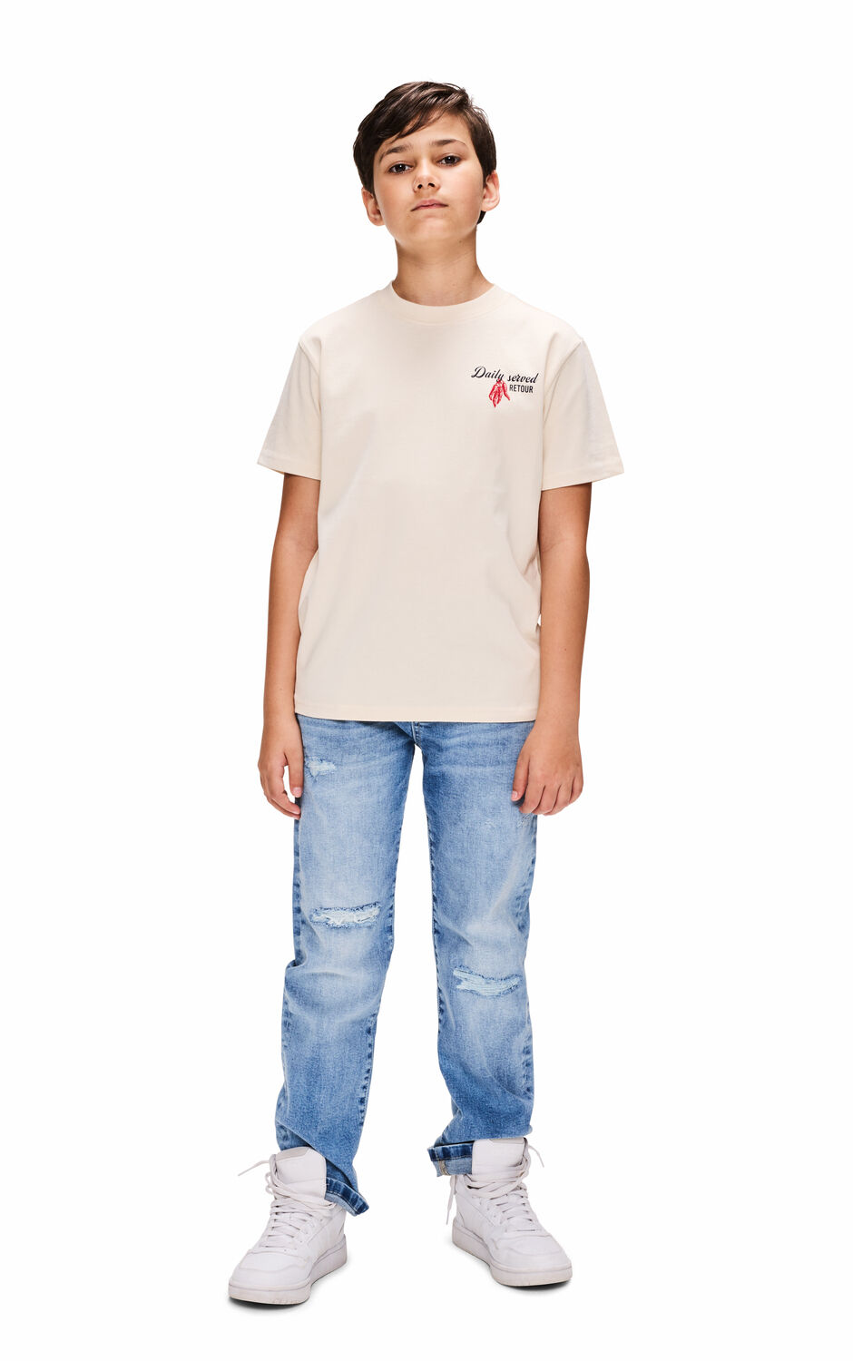 RETOUR T-shirt BRUNO Cr&egrave;me - large