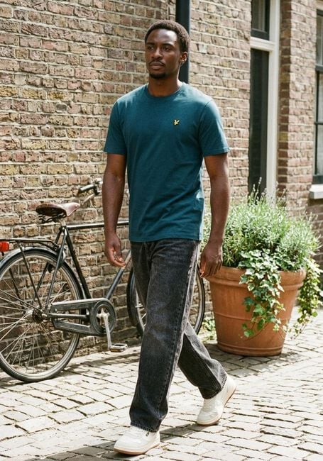 Blauwe LYLE & SCOTT T-shirt PLAIN T-SHIRT - large