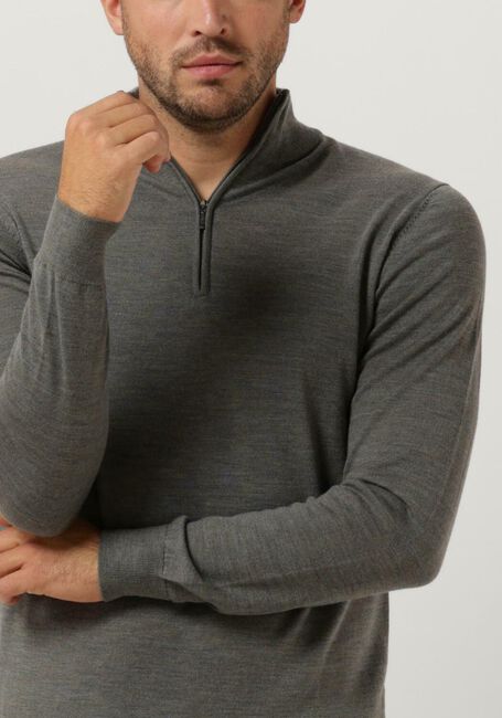 PROFUOMO Col roulé PULLOVER HALFZIP en vert - large
