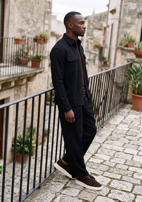 GENTI OVERSHIRT KNOOP Surchemises en noir - large