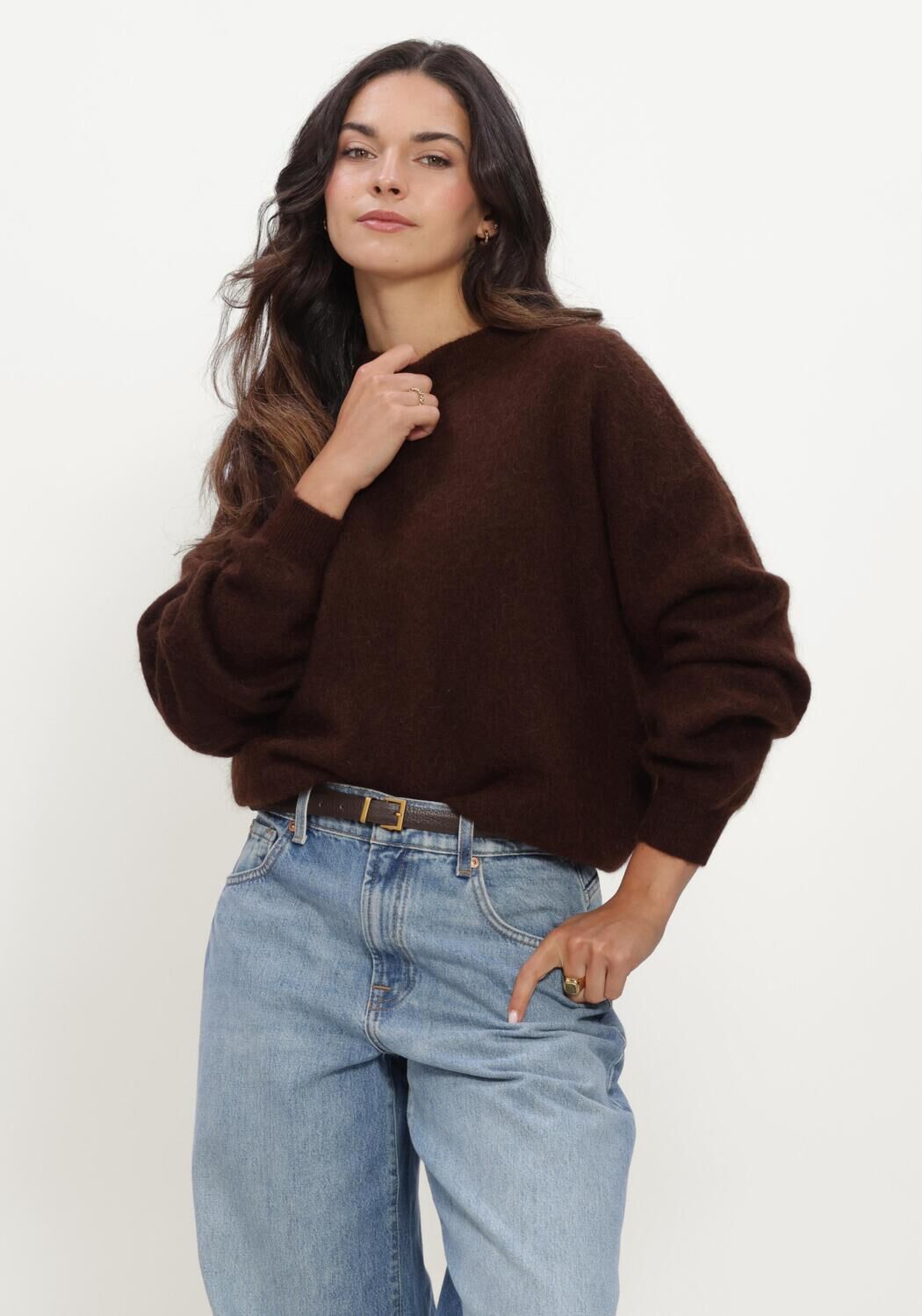 TWNS Pull HIGH-NECK PULLOVER, LONG SLEEVES en marron - large