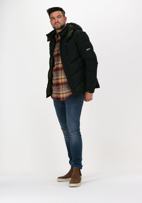 Zwarte SCOTCH & SODA Gewatteerde jas 163250 - HOODED WATER-REPELLEN - large