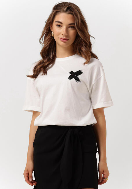 ALIX THE LABEL T-shirt LADIES KNITTED X T-SHIRT en blanc - large