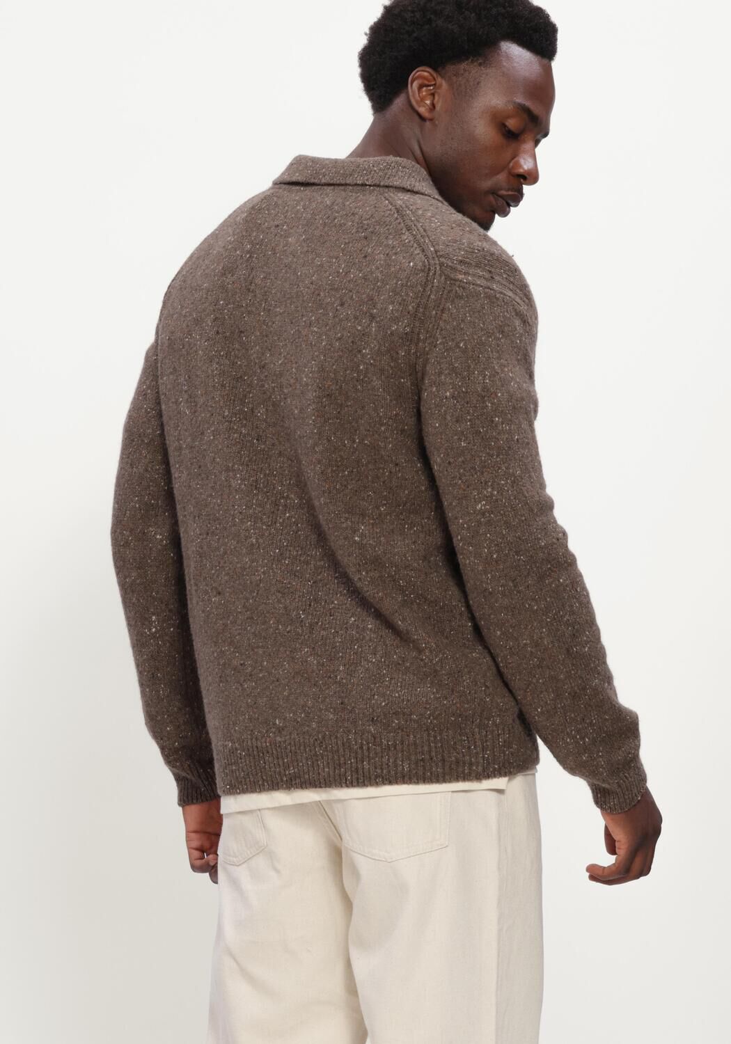 THE GOODPEOPLE Pull KPOLO en marron - large