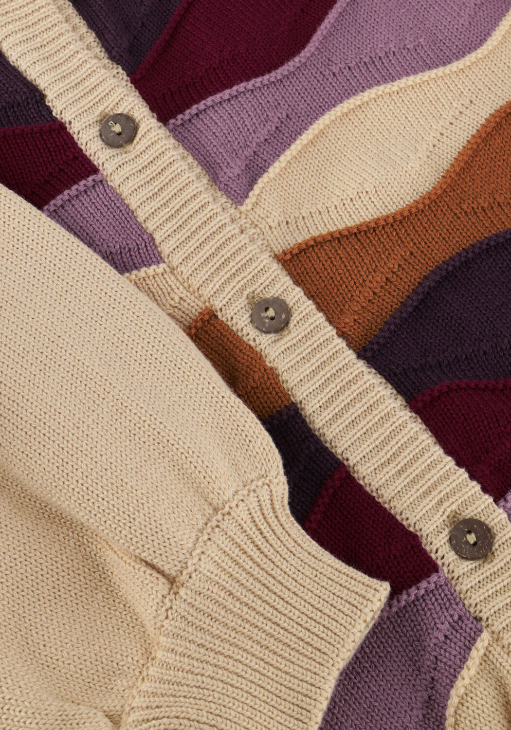 Multi YOUR WISHES Vest PATCHWORK KNIT CARDIGAN - large