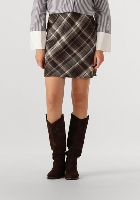 Bruine NEO NOIR Minirok LUNNA CHECK SKIRT - large