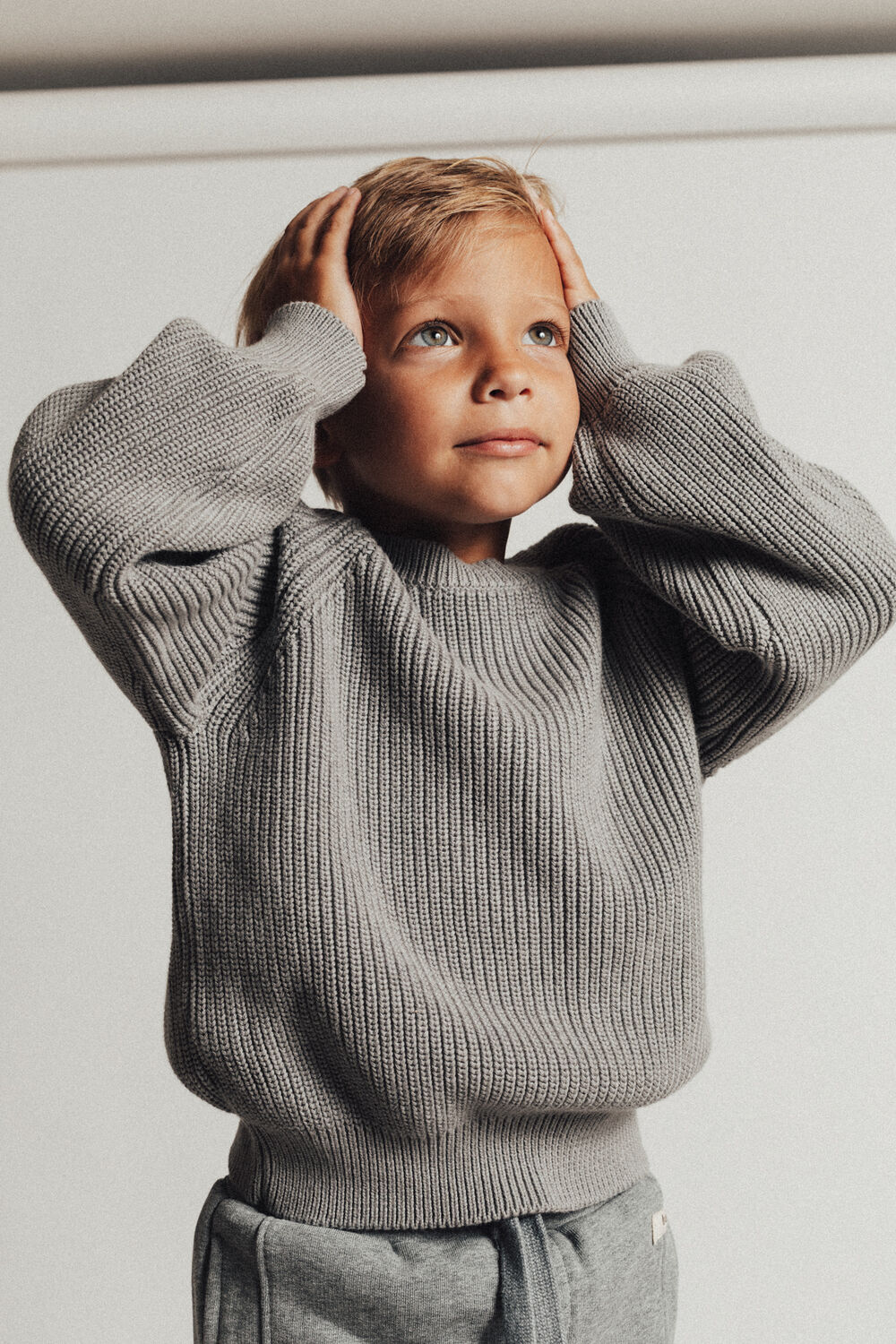 Blauwe BAJE STUDIO Trui HARROW - large