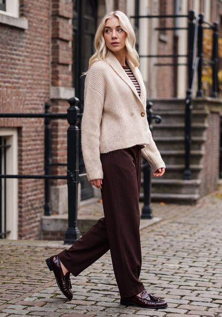 Bruine MSCH COPENHAGEN Wide jeans MSCHMACY MICHELLE HW BARREL PANTS - large
