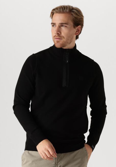 BUTCHER OF BLUE Pull CLIFDEN HALFZIP en noir - large