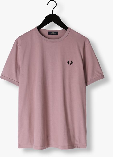 FRED PERRY T-shirt RINGER T-SHIRT Rose clair - large