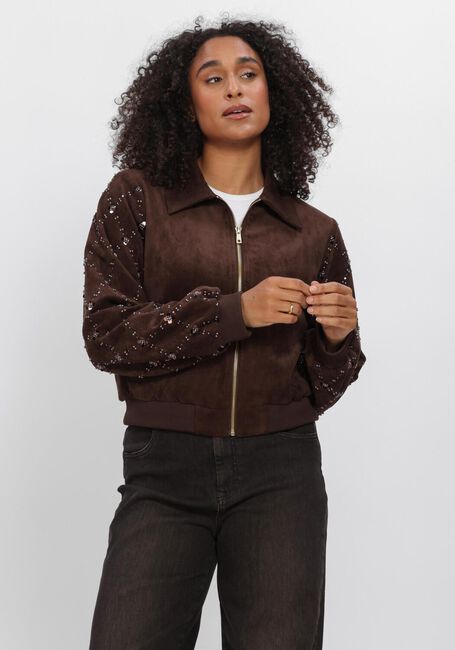 NUKUS Jack DAISY BOMBER SUEDE en marron - large