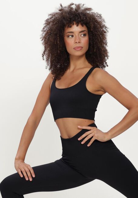 Zwarte AIM'N Top RIBBED SEAMLESS BRA - large