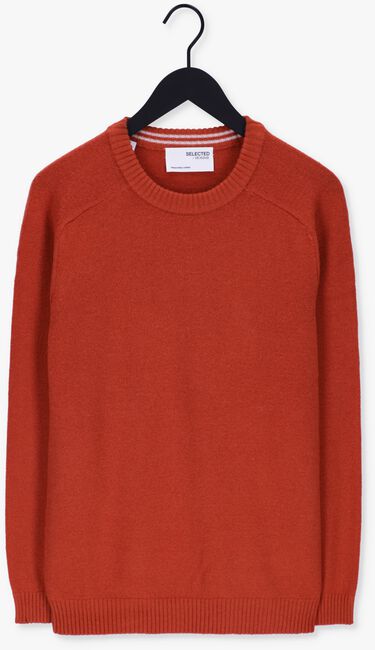 SELECTED HOMME Pull NEWCOBAN LAMBS WOOL CREW NECK W en marron - large