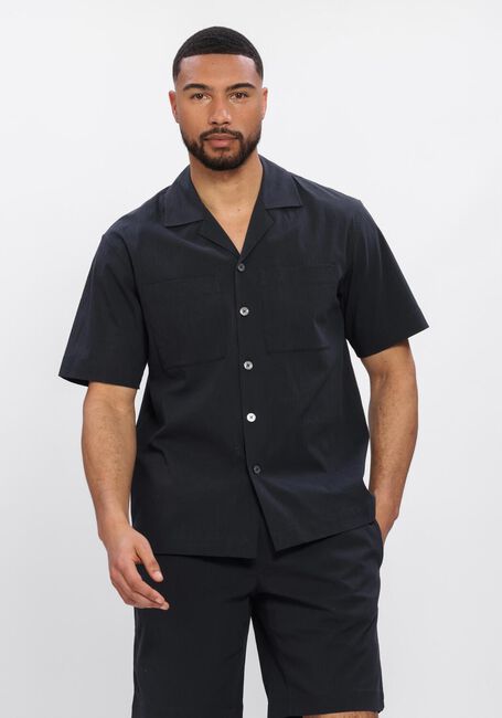 JC RAGS Chemise d&eacute;contract&eacute; CASUAL SHIRT AARON WRINKLE Bleu fonc&eacute; - large