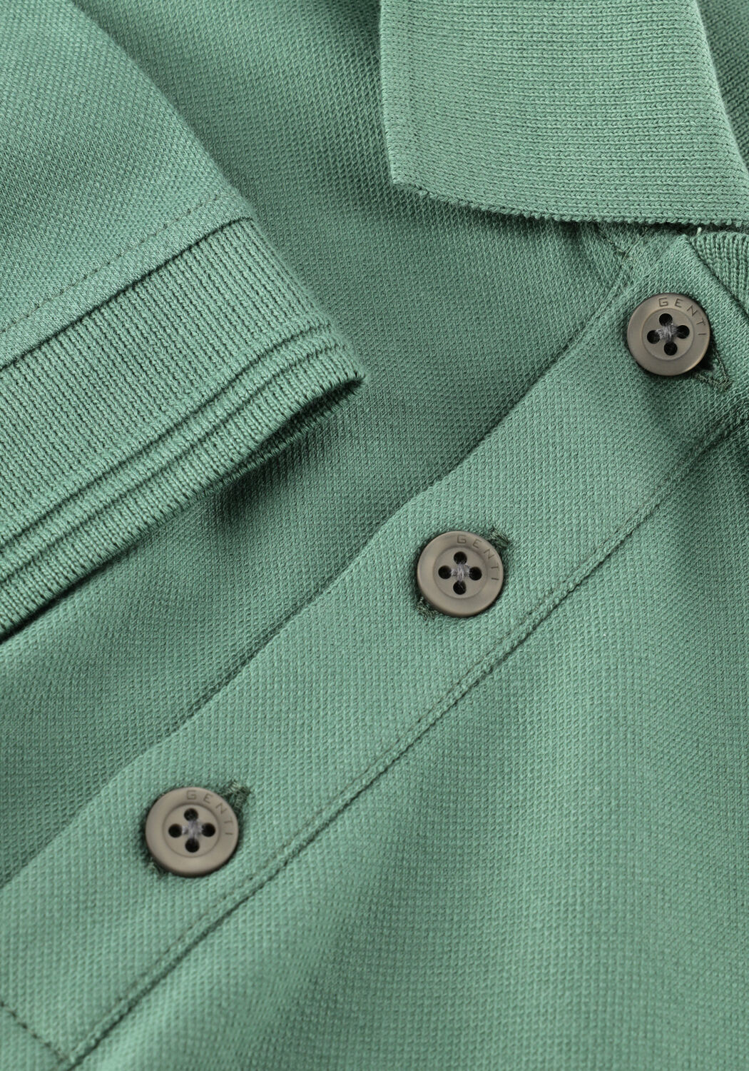 GENTI Polo POLO 3 BUTTON SS 1219 en vert - large