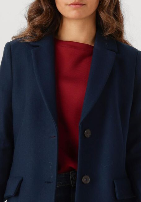 Donkerblauwe TOMMY HILFIGER Mantel CLASSIC SB WOOL REG COAT - large