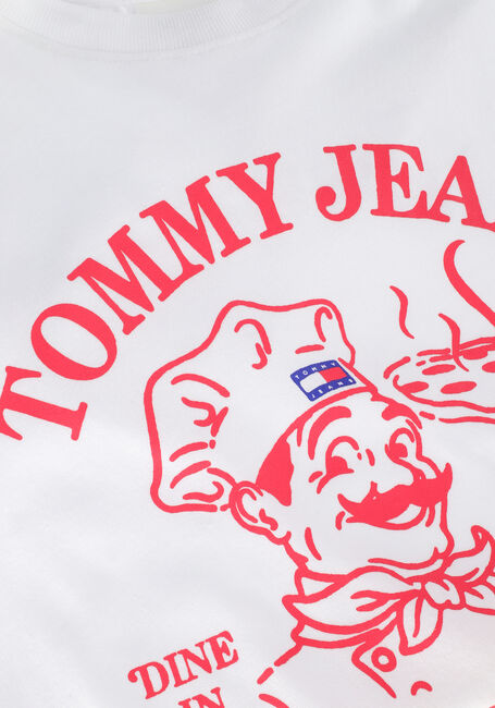 TOMMY JEANS T-shirt TJW RLXD TJ BEST PIZZA SS en blanc - large