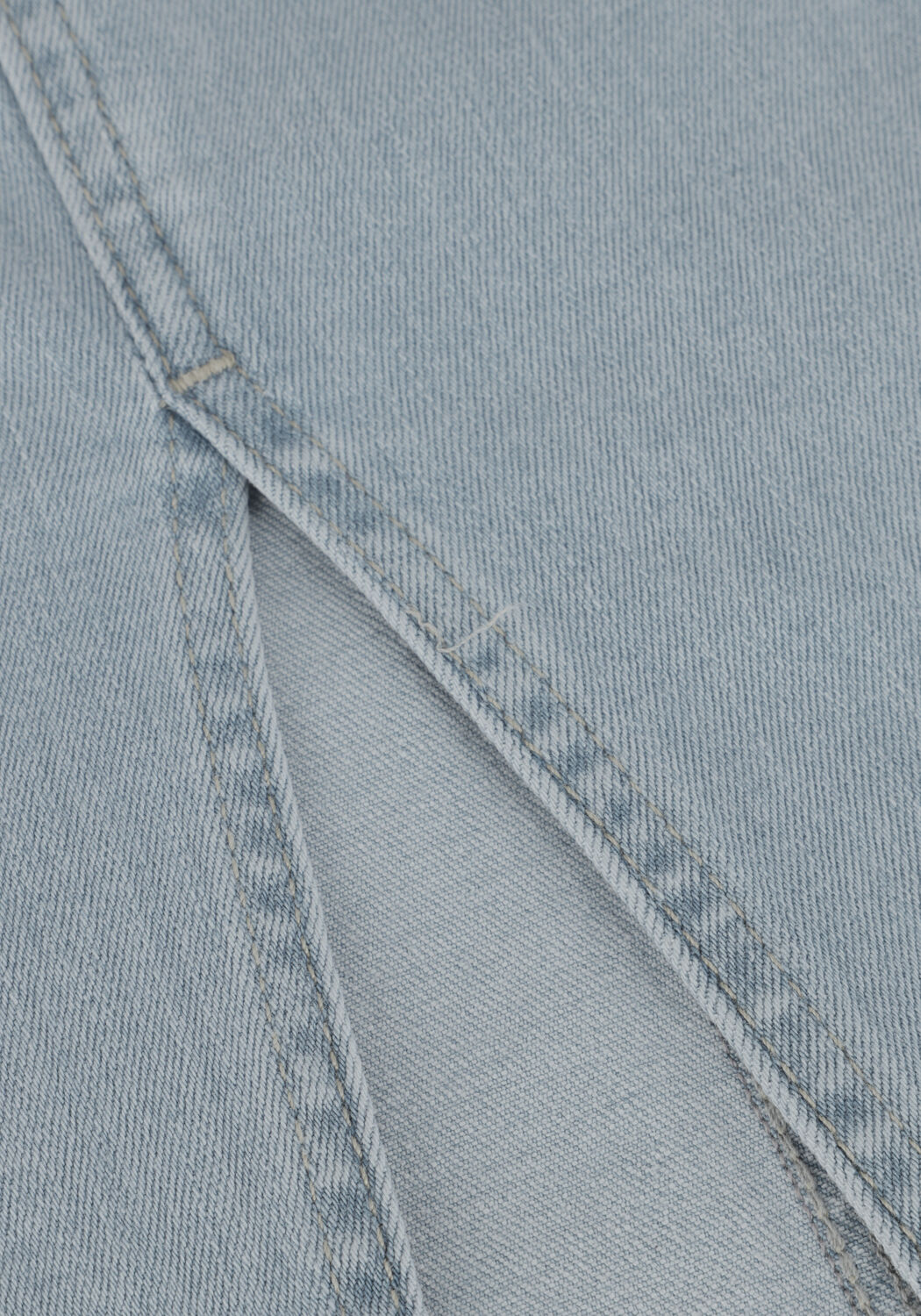 Lichtblauwe FRANKIE & LIBERTY Midirok DENIM MIDI SKIRT - large