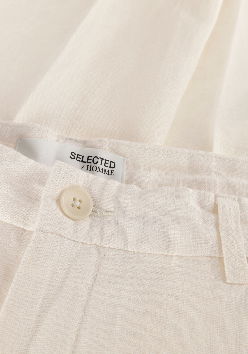 SELECTED MEN Pantalon SLH196-STRAIGHT MADS LINEN PANT en beige - large