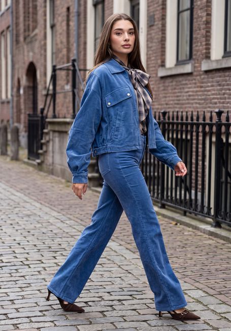 Blauwe STUDIO AMAYA Flared jeans SOFIE 15 - large
