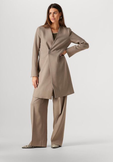VANILIA Blazer LONG VISCOSE en taupe - large