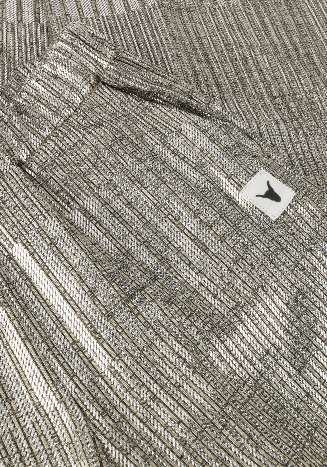 Zilveren ALIX MINI Broeken/jumpsuits KNITTED SILVER FOIL LEGGING - large