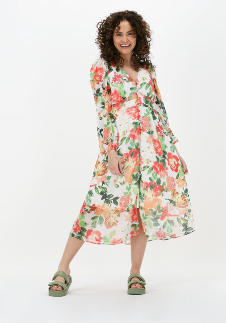 NA-KD Robe midi BUTTON FRONT SLIT DRESS Blanc - large