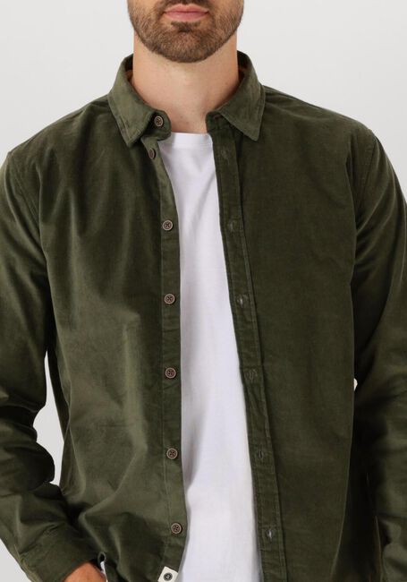 Groene ANERKJENDT Hemden AKLEIF SOLID CORD SHIRT - large