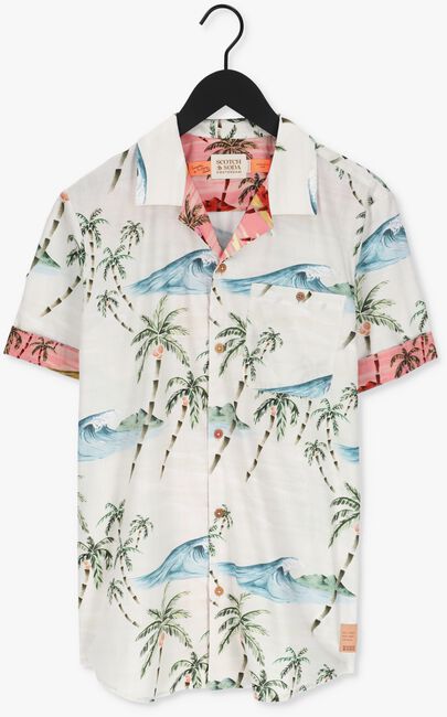 Gebroken wit SCOTCH & SODA Casual overhemd SEASONAL PRINTED HAWAIIAN DETAILED SHIRT - large