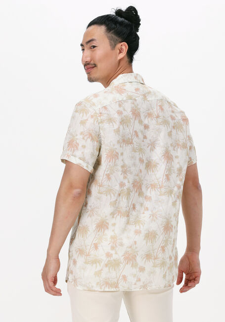 Oranje DSTREZZED Casual overhemd RESORT SHIRT S/S AQUA PALM LINEN - large