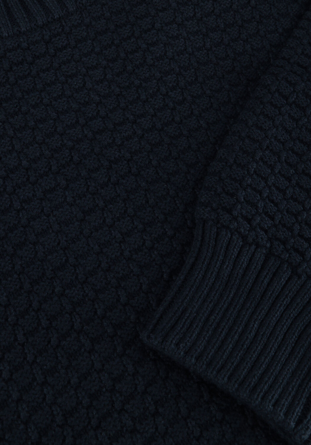 Donkerblauwe SELECTED MEN Trui SLHTHIM LS KNIT STRUCTURE CREW - large