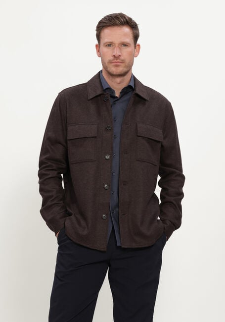 PROFUOMO Surchemise OVERSHIRT KNITTED en marron - large