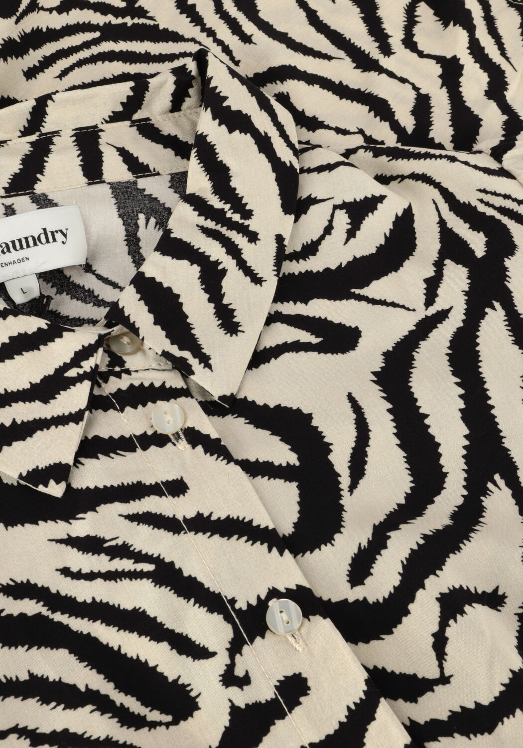 Ecru LOLLYS LAUNDRY Top BONOLL SHIRT SS - large