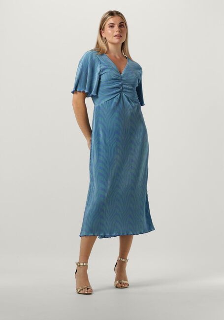 FREEBIRD Robe midi JER-PLISSE-SPLIT-PES-23-2 en bleu - large