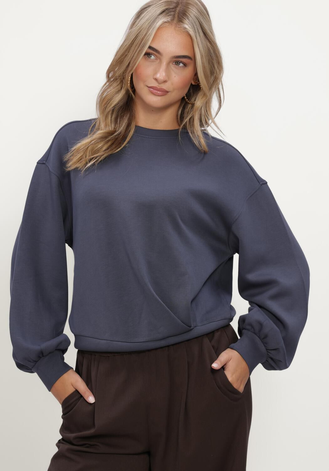 MSCH COPENHAGEN Chandail MSCHBROOKE IMA Q SWEATSHIRT Bleu fonc&eacute; - large