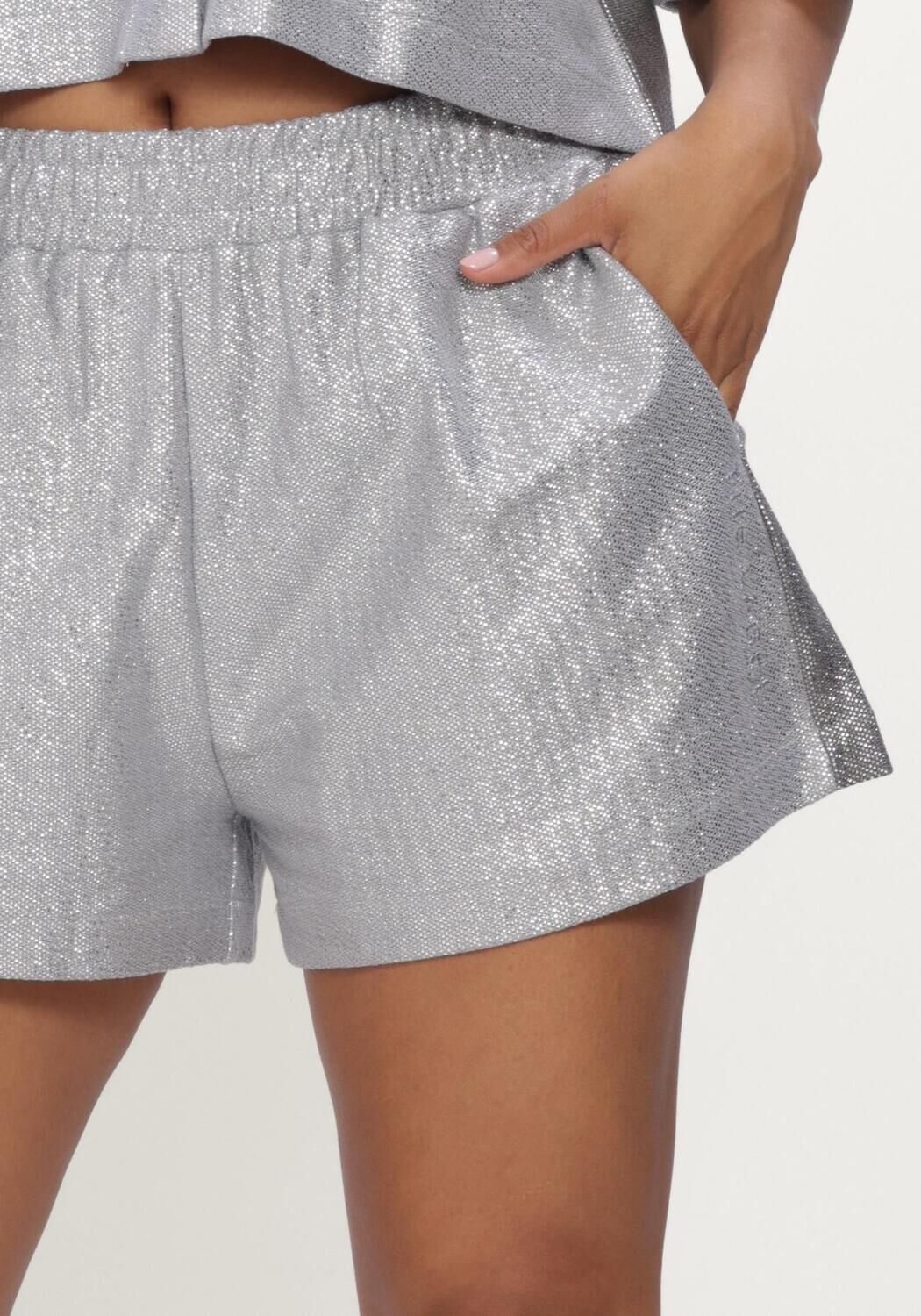 Lichtgrijze ALIX THE LABEL Rokken LADIES KNITTED FOIL SHORTS - large