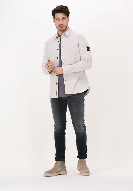 Grijze CALVIN KLEIN T-shirt BADGE TURN UP SLEEVE - large